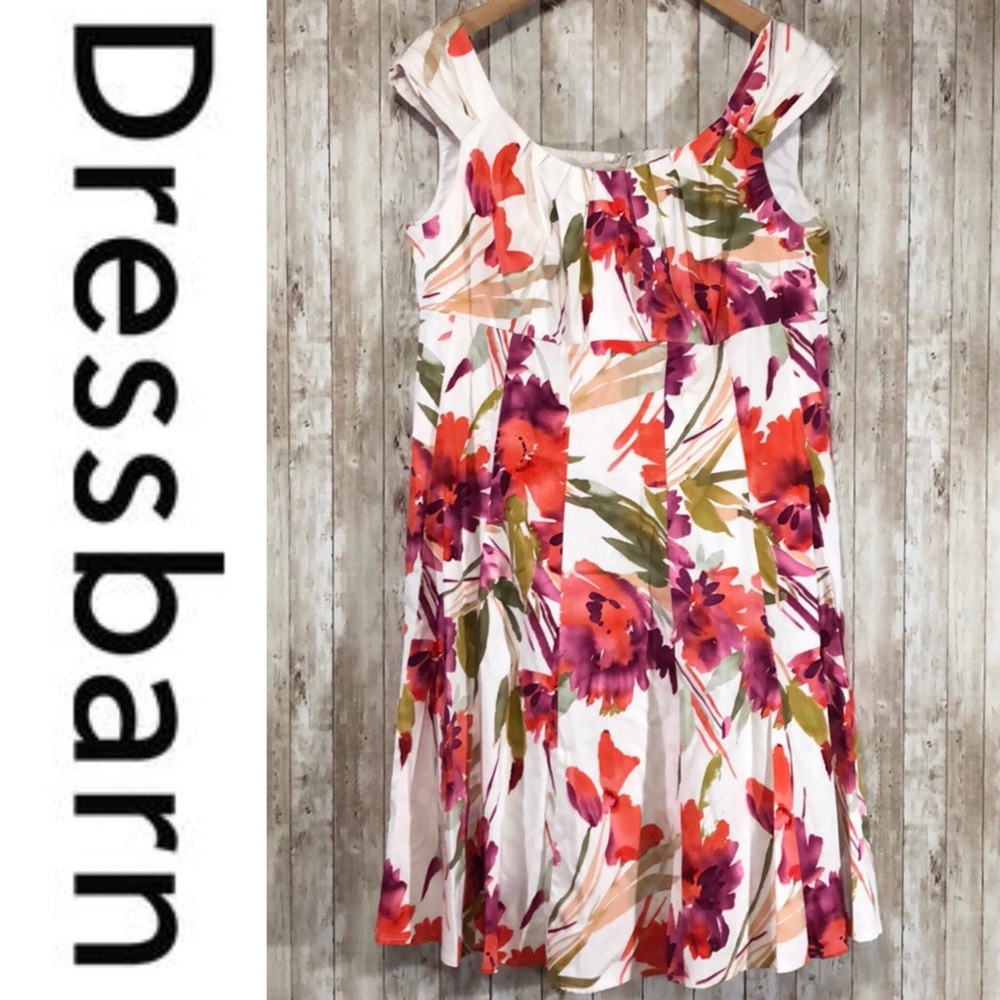 Dressbarn Summer 🌺 Dress 🌺 Zipper Back Size 16